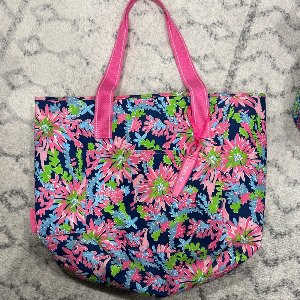 Lily Pulitzer Insulated Cooler - Navy Trippin' and Sippin'